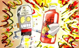 "Untitled (Robot Jones with Calypso Lemonade)", by cherry