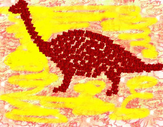 "Untitled (Rose Dinosaur)", by Matias