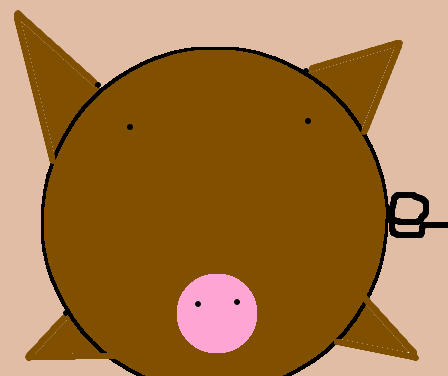 Tux Paint drawing: 'Piggy (malacka)'