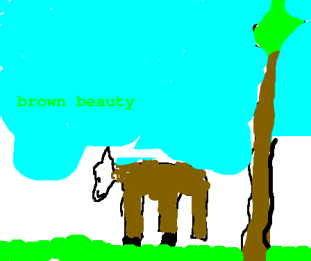 Tux Paint drawing: 'Brown Beauty'