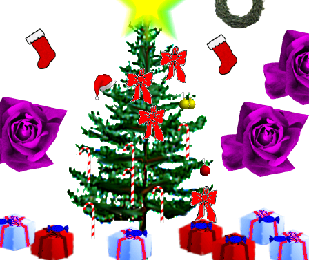 Tux Paint drawing: 'Christmas tree'