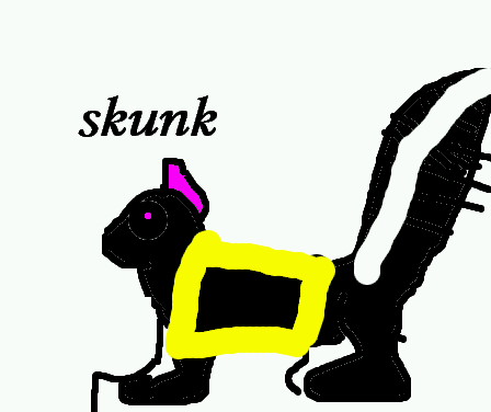 Tux Paint drawing: 'Skunk'