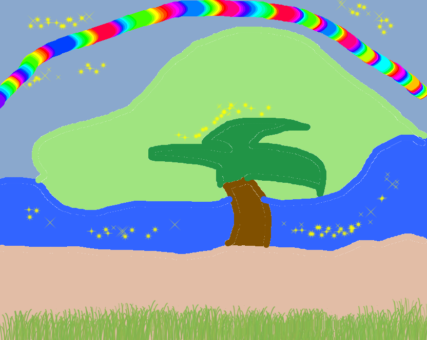 Tux Paint drawing: 'Palm Tree'