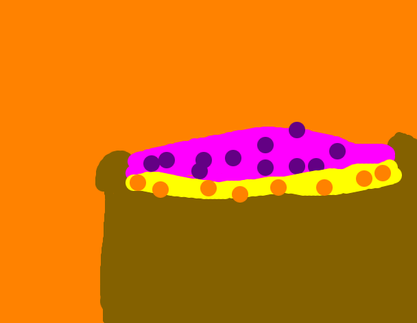 Tux Paint drawing: 'Cooking'