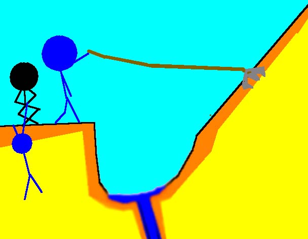 Tux Paint drawing: 'Grappling hook'