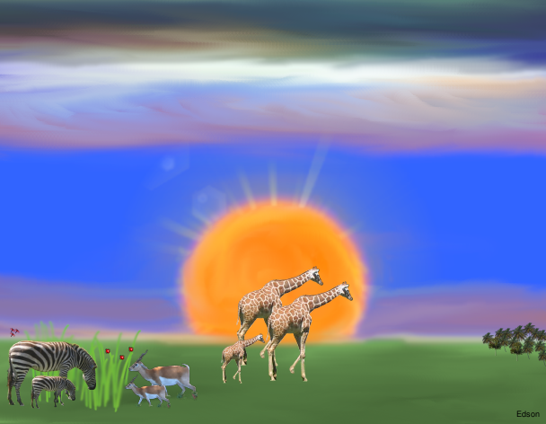 Tux Paint drawing: 'Africa'
