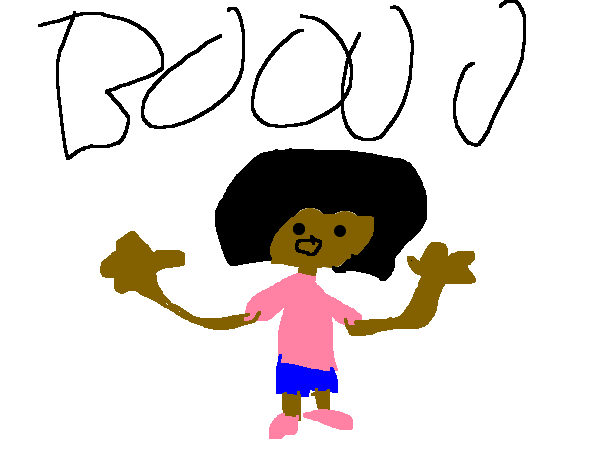 Tux Paint drawing: 'Boooo'