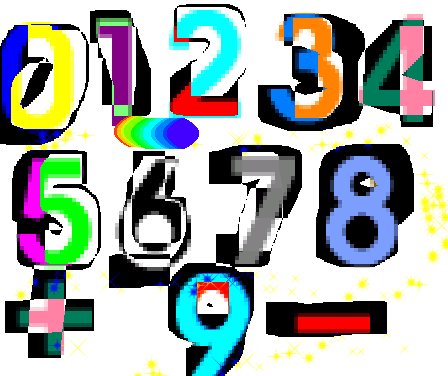 Tux Paint drawing: 'Numbers'