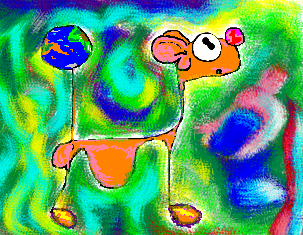 Tux Paint drawing: 'Dog'