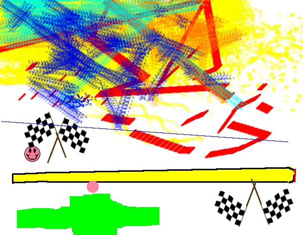 Tux Paint drawing: 'Race Day'