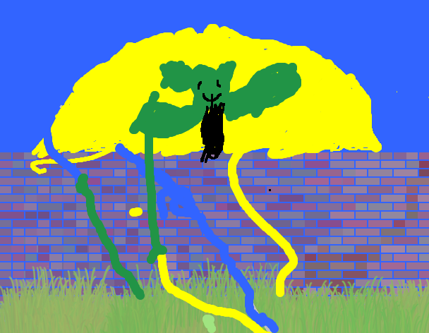 Tux Paint drawing: 'The Summer Alien Spaceship'