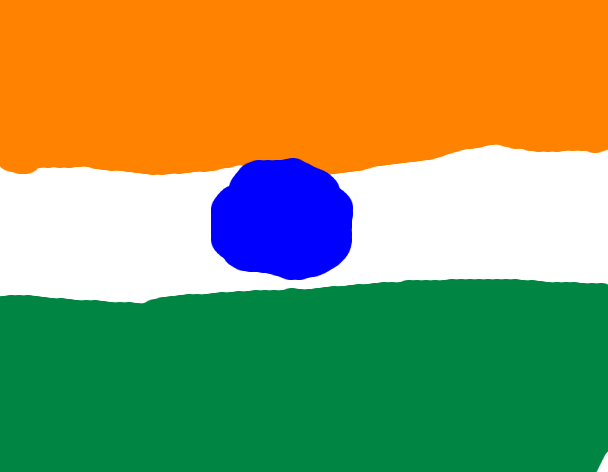 Tux Paint drawing: 'Indian Flag'