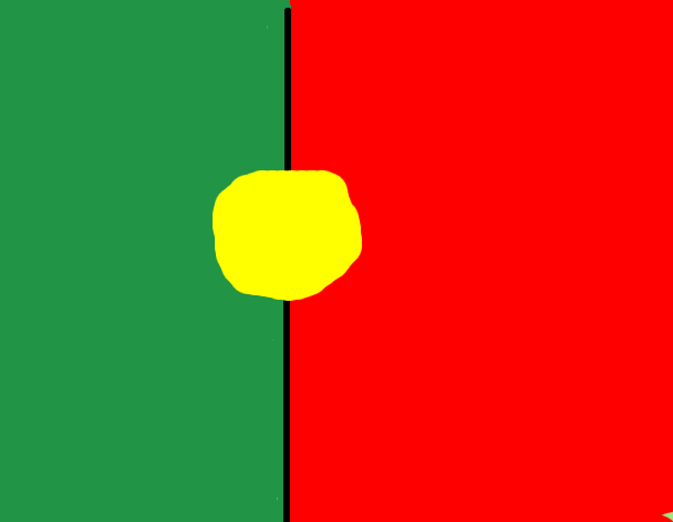 Tux Paint drawing: 'The Flag of Portugal'