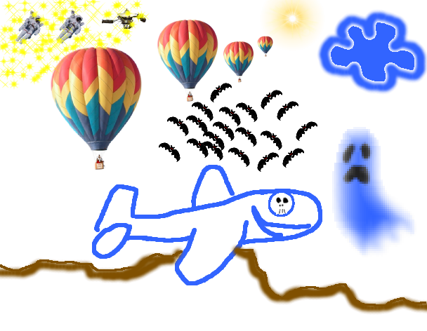 Tux Paint drawing: 'Sky Stuff'