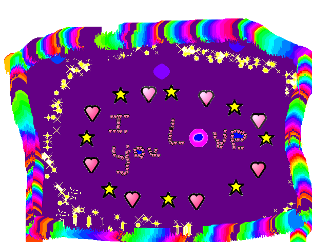 Tux Paint drawing: 'I love you'