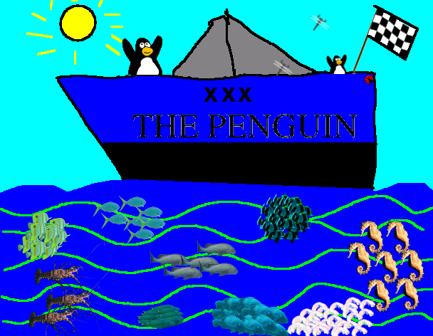 Tux Paint drawing: 'The Penguin'