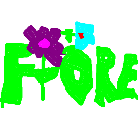 Tux Paint drawing: 'Fiore (Flower)'