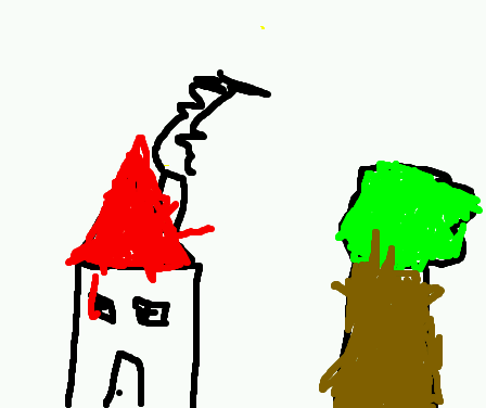 Tux Paint drawing: 'Chimney'