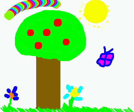 Tux Paint drawing: 'Tree'