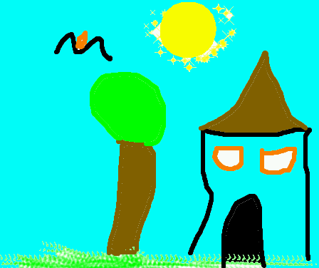 Tux Paint drawing: 'House'