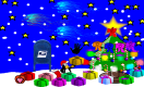 Tux Paint drawing: 'Tux Christmas Party'