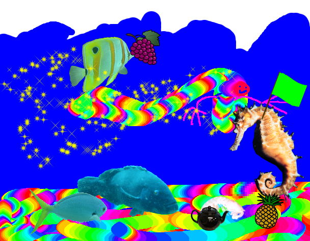Tux Paint drawing: 'Under the Sea'
