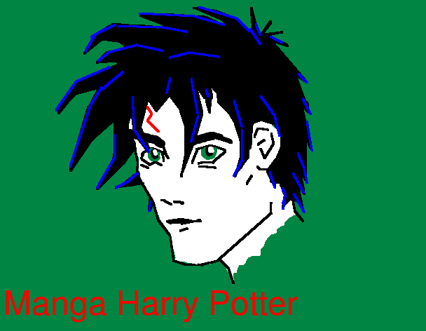Tux Paint drawing: 'Manga Harry Potter'